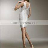 2015 High Quality Women Silver Foil Print Sexy Short Bodycon HL Cocktail Party Dress thumbnail-4