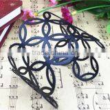 Cheap Jewelry Plain Black Cuff Metal Hollow Bangle With High Quality thumbnail-6