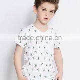 Fancy White Full Printed Fashion Boy T-shirt Wholesale thumbnail-3