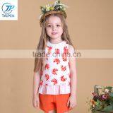 2017 Summer Latest Design Sleeveless Girls Top Wirh Embroidery Flowers thumbnail-1