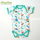 Summer Cotton Baby Clothes Lace Baby Rompers Printed With Short Sleeve thumbnail-3
