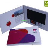 A4 , A5 Red Video Booklet Rechargeable LCD Video Mailer For Business