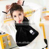 Brand Design Winter Scarf Women Faux Rabbit Fur Collar Fur Scarf Cross Warm Ladies Scarves thumbnail-3