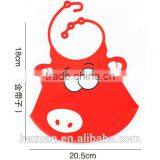 Eco-Friendly Cheap Custom Adult Blank Triangle Crochet Silicon Baby Bib thumbnail-3