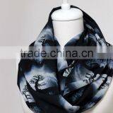 Tree of Life Infinity Scarf, Moon Scarf, Loop Scarf Circle Scarf Gift Ideas for Her, Spring - Summer - Fall - Winter Session