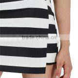 2017 OEM Spring Black and White Stripe High Weist Cotton Skirts thumbnail-4