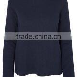 Wholesale 100% Cotton Sweatshirt Lightweight Cotton Sweatshirts Blank Backless Women Sweatshirt thumbnail-5