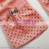 Girl Bowknot Designed Velvet Pajama 3pcs Set(hoody Jacket+hoody Long Sleeve High Collar Tshirt+long Pants) thumbnail-4