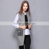 2017 Latest Designs Lady Casual Women Vest Winter for Wholesale thumbnail-2