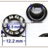 3 Colors 12mm Round Metal Brass Rhinestone Eyelets Crystal Diamond Grommets Glass Eyelets RE-12mm-001 thumbnail-5