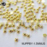 Metal Dome Studs Half Round Studs 1.5MM Gold Round Beads for Nail Art thumbnail-1