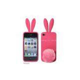 Rabbit Soft Silicon Gel Case Cover For IPhone 4G