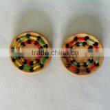 DIY 14 Hole the Original Wood Color Green Wood Buttons thumbnail-3