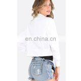 Criss Cross Stain Bomber Jacket Women thumbnail-3