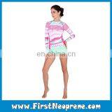 Lovely Pink Dot Online Cheap Pink Color Rash Guards thumbnail-3