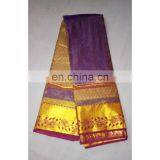 Indian Traditional Art Handmade Heavy Zari Work Pure Kanchipuram Silk Saree thumbnail-1