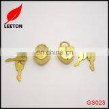 Factory Supply Gold Metal Heart Shaped Padlock for Jewelery Box thumbnail-3