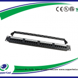 UTP Cat.6 Patch Panel , 24 Port Dual Use IDC With Back Bar