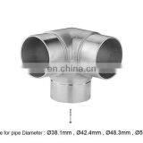 Stainless Steel Handrail Connector 3 Way Corner Union Elbow 90 Degree thumbnail-4