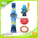 Hot Selling Kids Building Blocks Electronic Watch With Minifigures for Kids