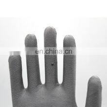 Leve 5 Grey PU Coating HPPE Anti Cut Gloves thumbnail-5