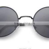 Women Ladies Female Fashionable Custom Black Full Metal Frame Small Round Sunglasses thumbnail-4