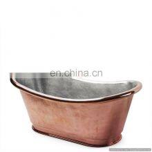 Silver Copper Handmade Bath Tube