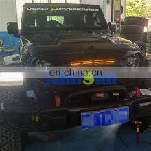 JL1235 Grill Car Accessories ABS Led Grill Auto Exterior Modified Front Grill Fit For Jeep W Rangler JL 18+ thumbnail-4