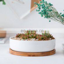 Cheap Round White Ceramic Vase Plant Pot Planters Indoor Cactus Small Planter Flower Pots & Planters Succulent Pots thumbnail-5