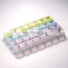 Eco Friendly Medicine Travel Size Custom Plastic Pills Organizer Medical Weekly 7 Day Pill Box thumbnail-1