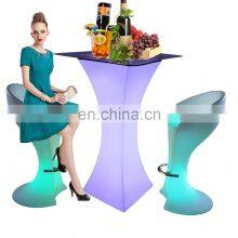 Stand up Bar Tables /Elegant Power Modern Nightclub Disco Square LED Furniture Shinning Cocktail Bar Coffee Table thumbnail-2