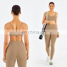 Outdoor Wear Custom Logo In Stock Leggings Fitness Women Clothing Gym Wear Yoga Set thumbnail-4