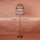 2016 New Style Simple Vintage Iron Crystal Floor Lamp Model 5006-L5