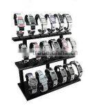 BLACK ACRYLIC JEWELLERY DISPLAY STAND FOR 18 BRACELETS WATCHES