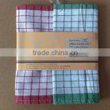 100% Cotton Plain White Check Cotton Tea Towels TY349 thumbnail-1