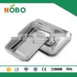 Nobo 4.8cm High Rectangle Stainless Steel Cheap Bluk Dinner Plates thumbnail-1
