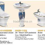 Ceramic Luxury Sanitary Ware Decorated Two Piece Toilet thumbnail-2
