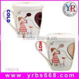 Hot new products for 2014 custom heat sensitive sublimation bone china ceramic cup set