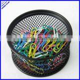 Quality Round Black Metal Mesh Paper Clip Holder thumbnail-1