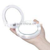 Customized Logo 5x Magnifying Lighted Hand Mirror With Power Bank Portable for Travelling