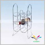 China Supplier High Best Selling Good Quality Durable Table Counter Metal Wire Wine Bottle Antique Decorative Glass Wall Shelf thumbnail-1