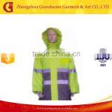 Hi Vis Waterproof Raincoat With Reflective Stripes thumbnail-1