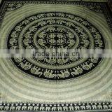 Black White Printed Tapestries Bedsheet thumbnail-1