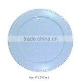 Blue Charger Plate, Charger Tray, Plate, Metal Charger Plate thumbnail-1