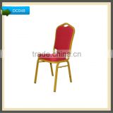 Red Farbic Crown Dining Chair with Aluminium Leg DC048