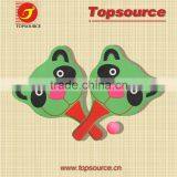Mini Cheap Wooden Natural Animal Shaped School Tennis Game Beach Racket Set With Ball for Promotion