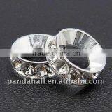 Alloy Rhinestone Beads, Grade "A", Rondelle, Clear, 13x5mm, Hole: 6mm(RSB094-1S) thumbnail-1
