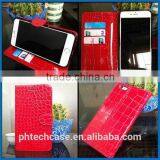 Croco Leather Case for Iphone 6, Wallet Leather Case for Iphone 6 Plus 5.5 Inch thumbnail-1