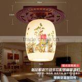 Chinese-made Flower Shade Modern Ceramic Energy Saving Ceiling Lamp Porcelain Wooden Light thumbnail-1