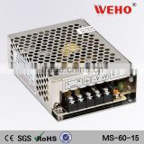 60w dc single output 15v mini-size 4a switching power supply